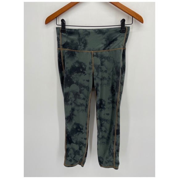 Athleta Pants - Athleta Army Green Tie Dye Chaturanga Leggings